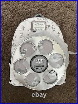 Disney Mickey Mouse Steamboat Willie Loungefly Mini Backpack Disney100 New