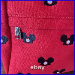 Disney Parks 2020 Red Canvas Loungefly Mickey Mouse Ear Hat Backpack