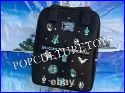 Disney Parks 2024 Loungefly Haunted Mansion Canvas Leota Hatbox Backpack Bag New