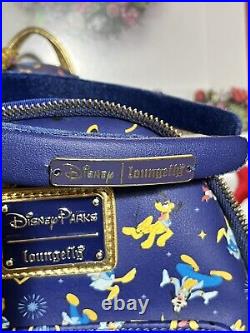 Disney Parks Disney World 50th Anniversary Blue Loungefly With Ears Backpack