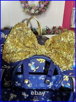 Disney Parks Disney World 50th Anniversary Blue Loungefly With Ears Backpack