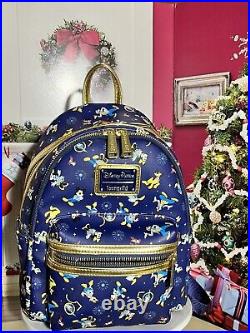 Disney Parks Disney World 50th Anniversary Blue Loungefly With Ears Backpack