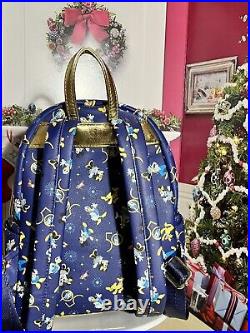 Disney Parks Disney World 50th Anniversary Blue Loungefly With Ears Backpack