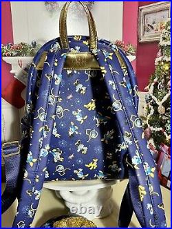 Disney Parks Disney World 50th Anniversary Blue Loungefly With Ears Backpack