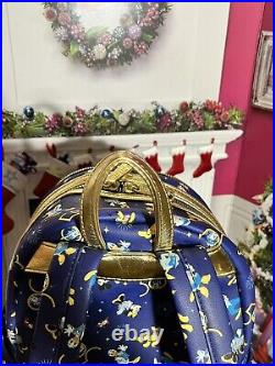 Disney Parks Disney World 50th Anniversary Blue Loungefly With Ears Backpack