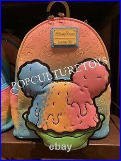 Disney Parks Eats Collection 2024 Mickey Ear Shaved Ice Backpack Bag Loungefly