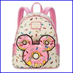 Disney Parks Eats Collection 2024 Mickey Mouse Ear Donut Backpack Bag Loungefly