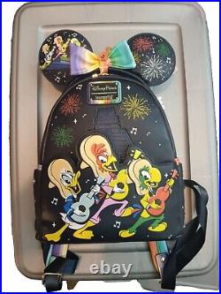 Disney Parks Epcot Mexico Three Caballeros Donald Loungefly Backpack & Ears