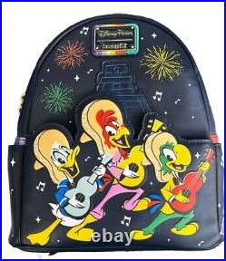 Disney Parks Epcot Mexico Three Caballeros Donald Loungefly Backpack & Ears