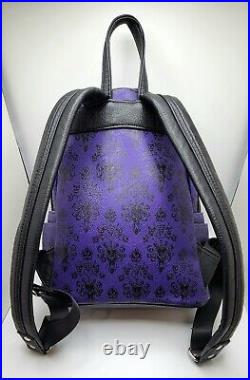 Disney Parks Exclusive Loungefly Haunted Mansion Purple Mini Backpack