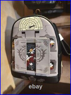 Disney Parks Hollywood Tower Hotel LOUNGEFLY Mini Backpack Mikey & Friends NWT