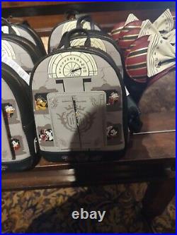 Disney Parks Hollywood Tower Hotel LOUNGEFLY Mini Backpack Mikey & Friends NWT