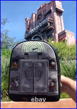 Disney Parks Hollywood Tower Hotel LOUNGEFLY Mini Backpack Mikey & Friends NWT