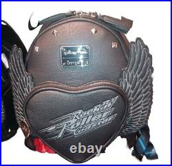 Disney Parks Loungefly Aerosmith Rock'n' Roller Coaster Black Backpack Bag