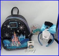 Disney Parks Loungefly Disney World 4 Park Icons Backpack, Light-up Ears + Pin