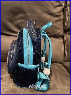 Disney Parks Loungefly Disneyland Paris Mimi Backpack Blue Sequined