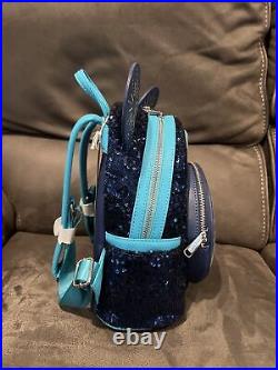 Disney Parks Loungefly Disneyland Paris Mimi Backpack Blue Sequined