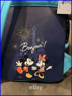 Disney Parks Loungefly Disneyland Paris Mimi Backpack Blue Sequined