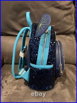 Disney Parks Loungefly Disneyland Paris Mimi Backpack Blue Sequined