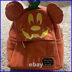 Disney Parks Loungefly Halloween Pumpkin Mickey Mouse Mini Backpack 2019