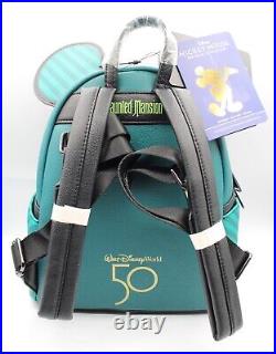 Disney Parks Loungefly Haunted Mansion Mini Backpack & Haunted Mickey Ears Set