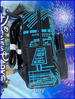 Disney Parks Loungefly Light Up Glow Tron 40th Anniv Mini Backpack D23 EXCLUSIVE