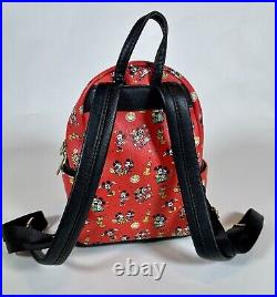 Disney Parks Loungefly Mickey & Minnie With Pluto Red Mini Backpack, Used 1X, 2022