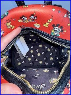 Disney Parks Loungefly Mickey & Minnie With Pluto Red Mini Backpack, Used 1X, 2022