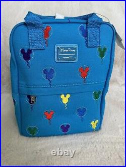 Disney Parks Loungefly Mickey Mouse Balloons Blue Canvas Backpack RARE HTF NWT