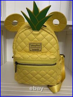 Disney Parks Loungefly Mickey Pineapple Dole Whip Mini Backpack