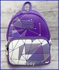 Disney Parks Loungefly Mini Backpack Magic Kingdom Purple Wall NWT