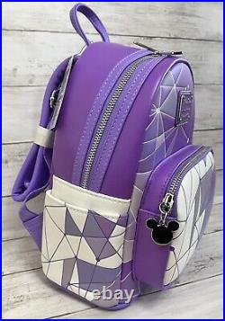 Disney Parks Loungefly Mini Backpack Magic Kingdom Purple Wall NWT