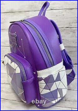 Disney Parks Loungefly Mini Backpack Magic Kingdom Purple Wall NWT