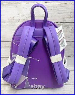 Disney Parks Loungefly Mini Backpack Magic Kingdom Purple Wall NWT