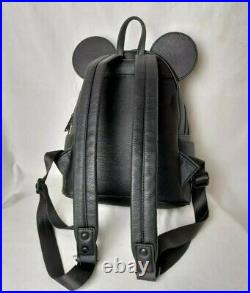 Disney Parks Loungefly Mini Ears And Gold And Black Sequined Bow Pocket Backpack