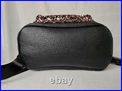 Disney Parks Loungefly Mini Ears And Gold And Black Sequined Bow Pocket Backpack