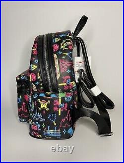 Disney Parks Loungefly Neon Glow Disney Park Attraction Icons Mini Backpack NWT