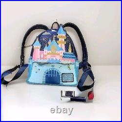 Disney Parks Loungefly Sleeping Beauty Castle Mini Backpack. Rare Used Lightly