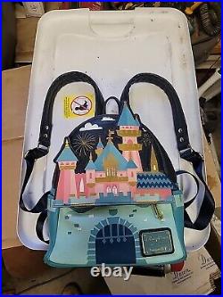 Disney Parks Loungefly Sleeping Beauty Castle Mini Backpack. Rare Used Lightly