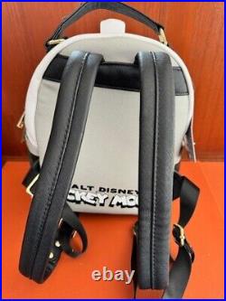 Disney Parks Loungefly Steamboat Willie Black White Mini Backpack Bag NWT