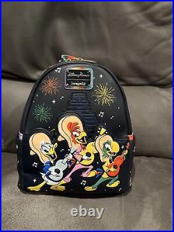 Disney Parks Loungefly Three Caballeros Epcot Mexico Mini Backpack