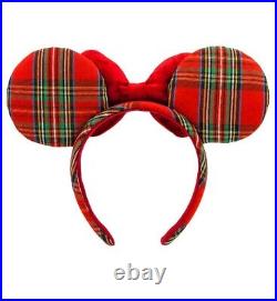 Disney Parks Plaid Mickey Mouse Christmas Holiday Mini Backpack Loungefly & EARS