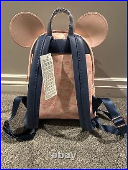 Disney Parks Riviera Resort Minnie Pink Backpack Loungefly New with Tags