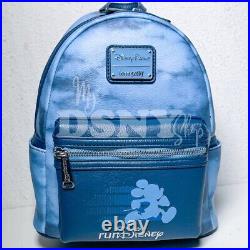 Disney Parks RunDisney Wine And Dine 2023 Blue Tie Dye Loungefly Backpack New