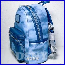 Disney Parks RunDisney Wine And Dine 2023 Blue Tie Dye Loungefly Backpack New