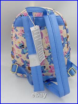 Disney Parks Stitch And Angel Valentines All Over Mini Backpack Exact A+ 2024