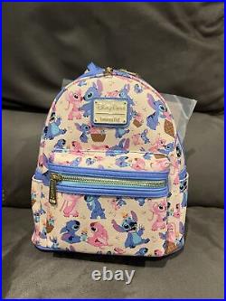 Disney Parks Stitch and Angel Loungefly Mini Backpack Lilo & Stitch Scrump