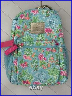 Disney Parks x Lilly Pulitzer Backpack Mickey & Minnie Mouse Cinderella Castle