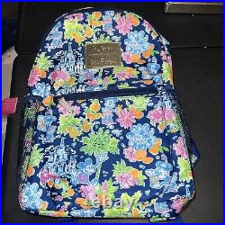 Disney Parks x Lilly Pulitzer Backpack Mickey & Minnie Mouse Cinderella Castle