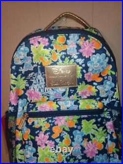 Disney Parks x Lilly Pulitzer Backpack Mickey & Minnie Mouse Cinderella Castle